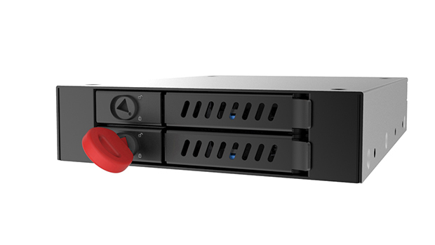 Chieftec CMR-225 Mobiles Speicher-Rack 2 x 2.5" Schwarz