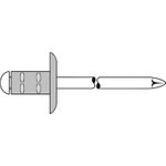 Gesipa Polygrip Blindniet 4,8x17 Al/St Grosskopf KS 6,5-13,0mm (Pack mit 250 St) (1433836)
