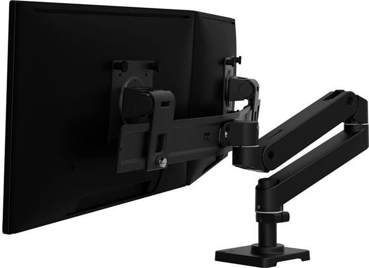 Ergotron LX Pro Befestigungskit (Dual Direct Arm, 2 Drehgelenke, 2-teilige Tischklemme, Befestigungsmaterialien, Basis, Arm für zwei Bildschirme, Verlängerung, Stange, Stangenring) (45-684-292)