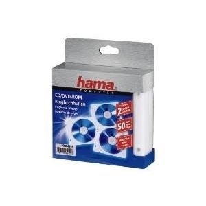 Hama CD-ROM/DVD-ROM Ring Binder Sleeves 50Disks Weiß (84101)