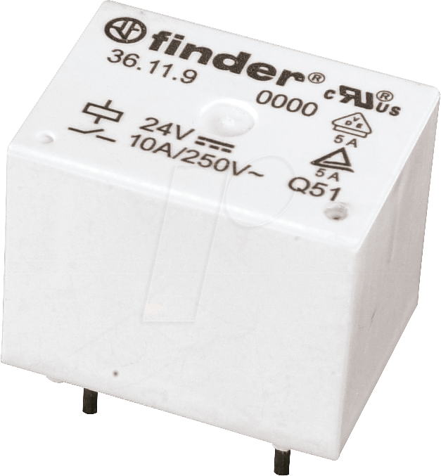 Finder Print-Leistungsrelais 24 VDC 400 mW (36.11.9.024.4011)