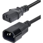 StarTech.com 4.5m Power Extension Cord, C14 to C13, 15A 250V, KEMA-KEUR (PXTC13C141415FEU)