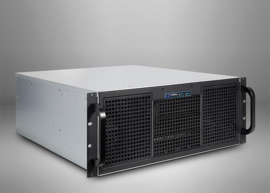Inter-Tech IPC 4U-40248 Server-Gehäuse 4U Rack SSI CEB Stahl Schwarz Grau