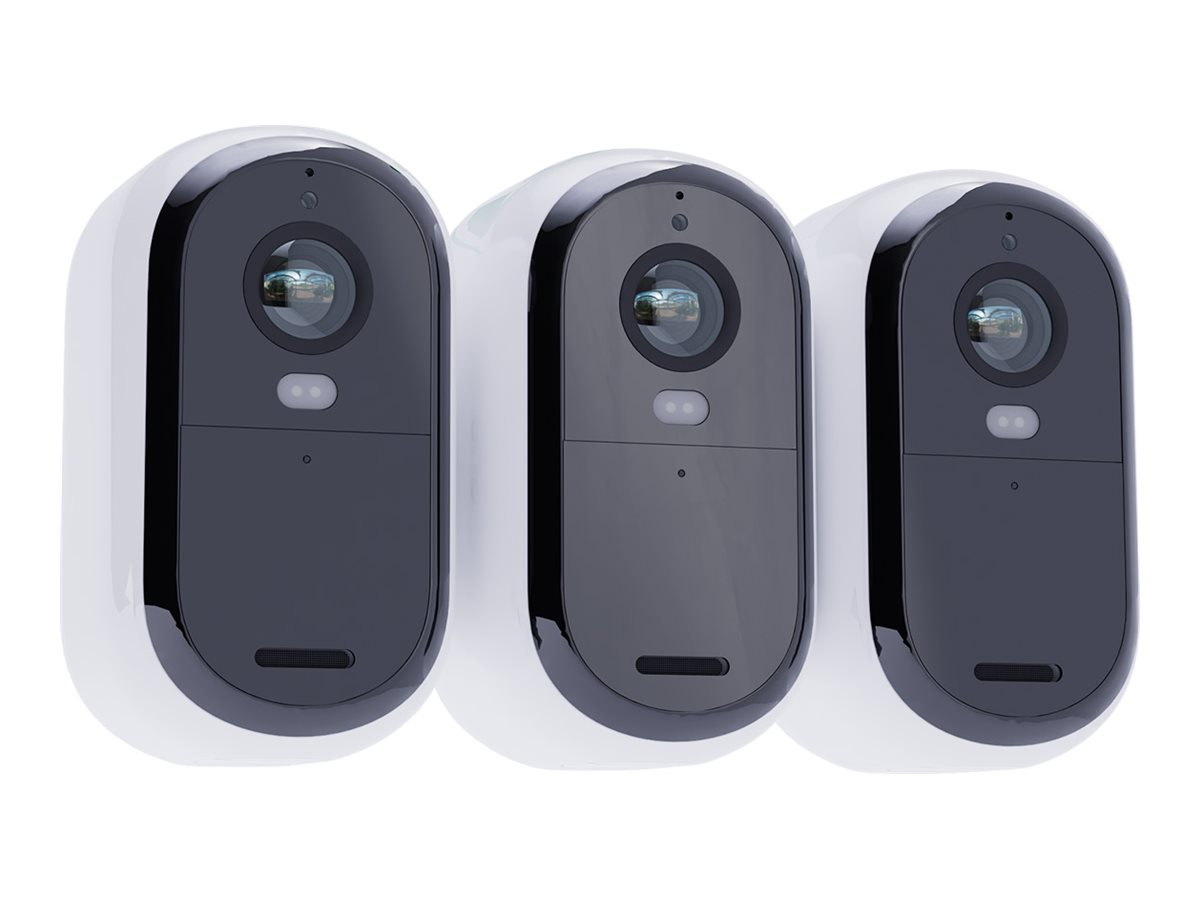 Arlo Essential 2. Generation 2K Netzwerkkamera 3er-Set mit Solarpanel Weiß