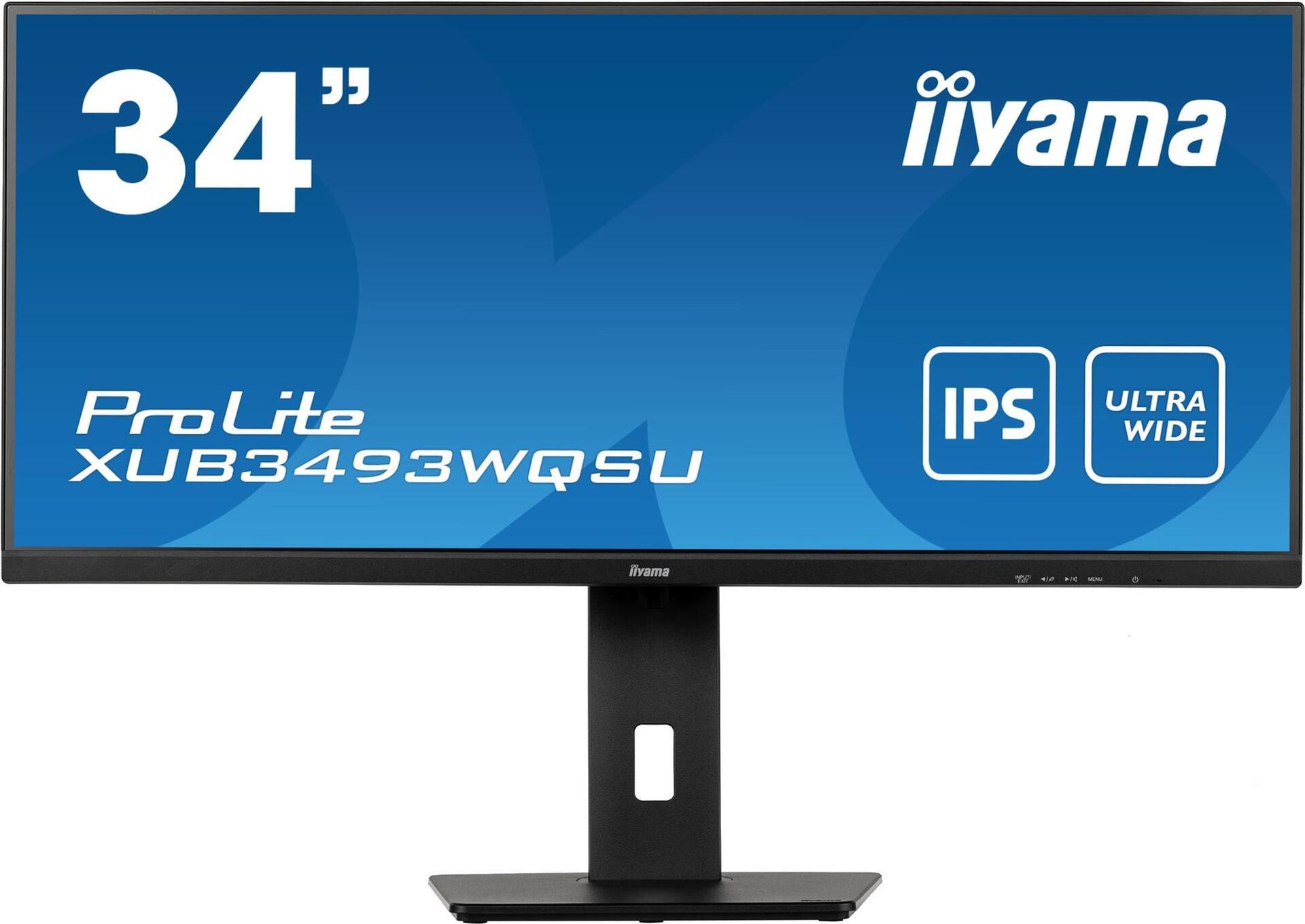 iiyama ProLite XUB3493WQSU-B5 Computerbildschirm 86,4 cm (34" ) 3440 x 1440 Pixel UltraWide Quad HD LED Schwarz [Energieklasse F] (XUB3493WQSU-B5)