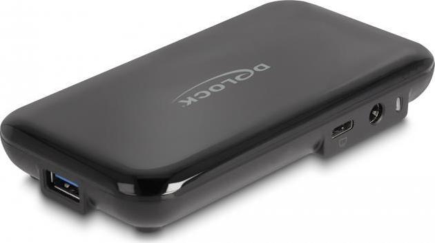 DeLOCK 64209 Schnittstellen-Hub USB 3.2 Gen 2 (3.1 Gen 2) Type-C 10000 Mbit/s Schwarz (64209) (geöffnet)