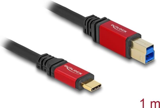 Delock USB 5 Gbps Kabel Type-C Stecker zu Typ-B 1 m rot (80612)