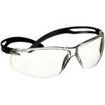 3M SecureFit Schutzbrille, Transparent, Polycarbonat (PC), Beschlaghemmend/Kratzfest (SF501AF-BLK)