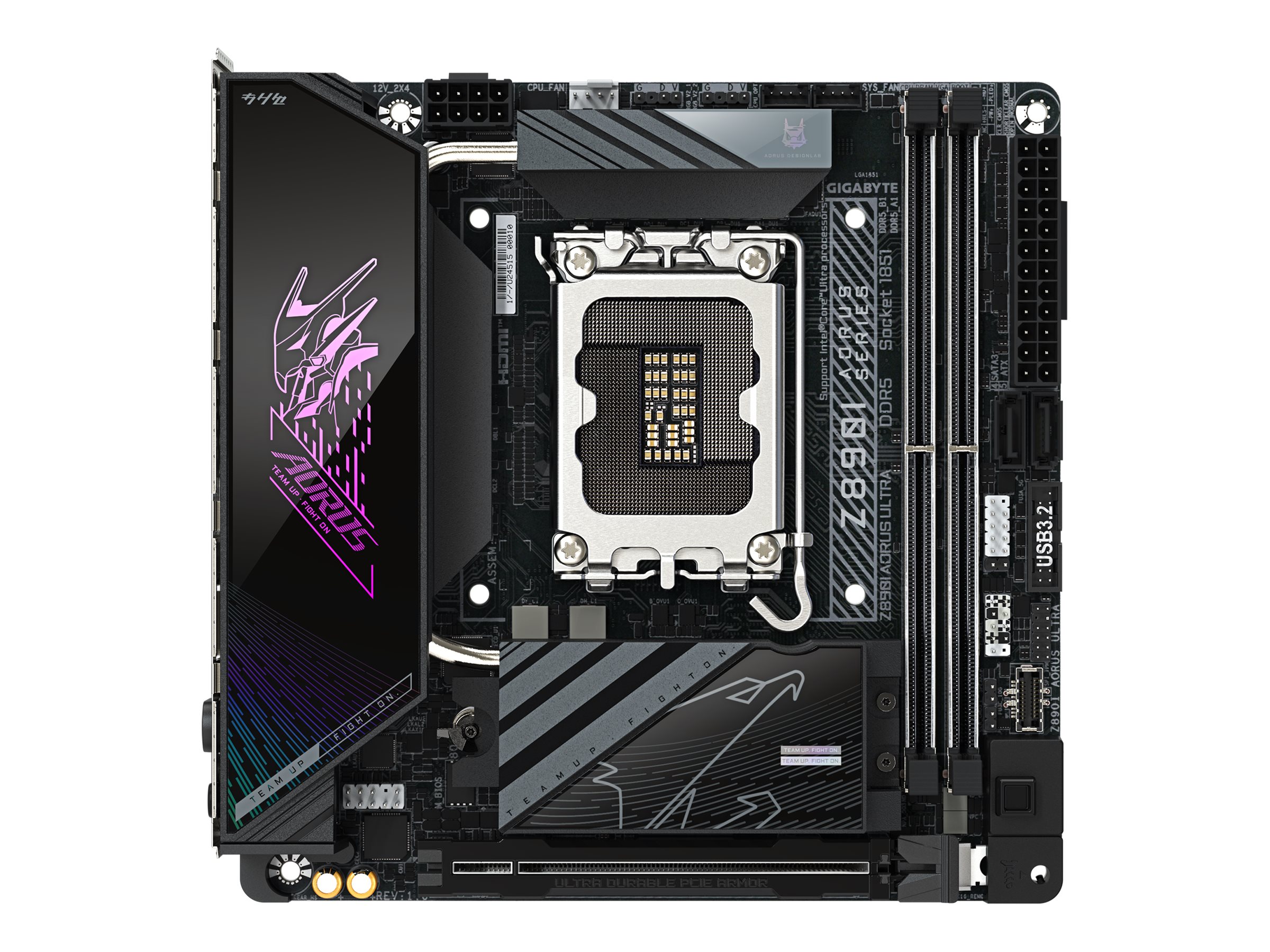 Gigabyte AORUS Z890I ULTRA Mainboard Mini-ITX LGA 1851 Wi-Fi 7 DDR5 Schwarz