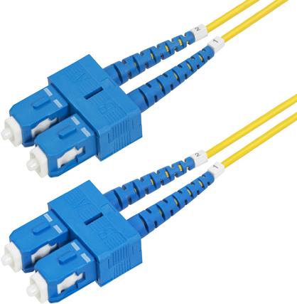 StarTech.com 10m (32.8ft) SC to SC (UPC) OS2 Single Mode Duplex Fiber Optic Cable, 9/125µm, Laser Optimized, 40G/100G Zipcord, Bend Insensitive, Low Insertion Loss (SMDOS2SCSC10M)