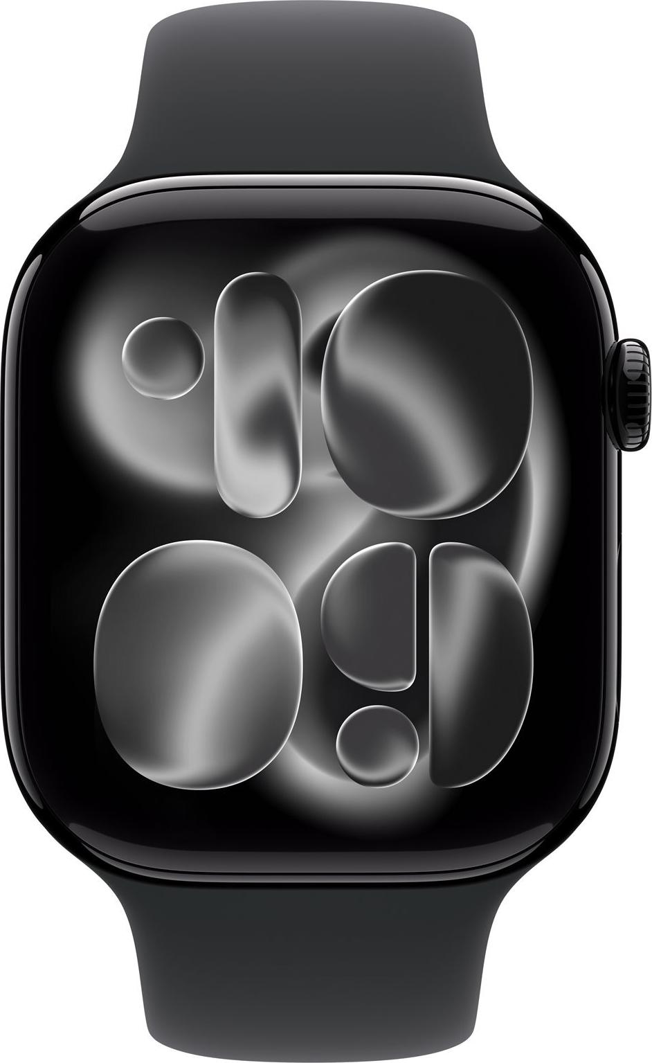 Apple Watch Series 11 GPS 46mm Aluminium Smartwatch mit Sportband S/M Jet Black