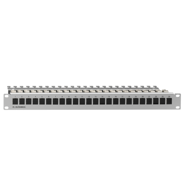 Rutenbeck PP-UM Patch Panel 19" CAT 6a STP 24x RJ45 Hellgrau