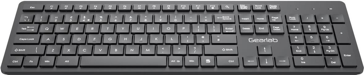 Gearlab GLB211302 Tastatur USB QWERTY UK Englisch Schwarz (GLB211302)