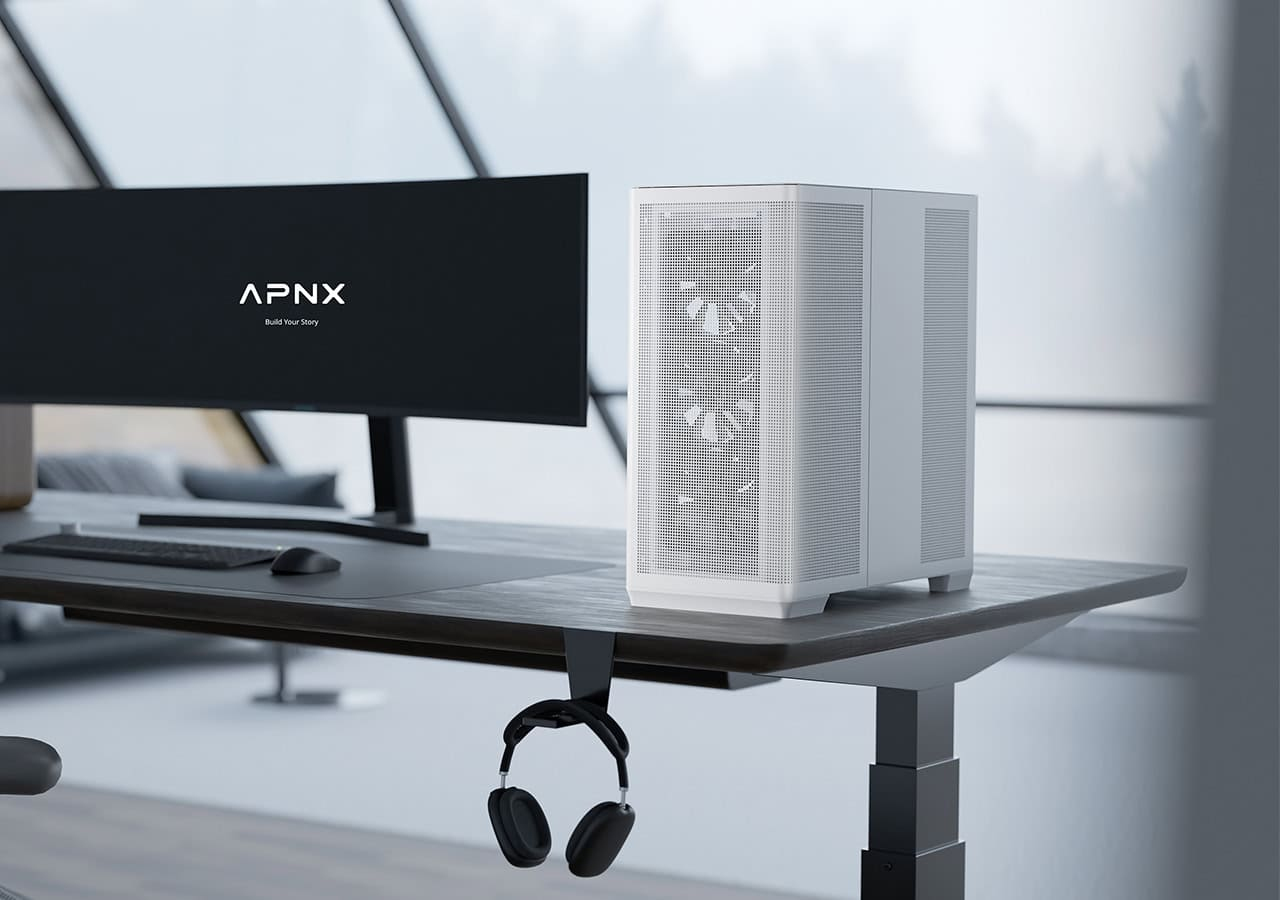 APNX C1-R-WT-V1 Midi Tower Weiß