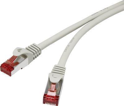 Renkforce RF-4724286 RJ45 Netzwerkkabel, Patchkabel CAT 6 S/FTP 30.00 m Grau mit Rastnasenschutz, vergoldete Steckkontakte, Flammwidrig 1 St. (RF-4724286)