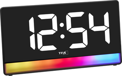 TFA Dostmann 60.2051.01 Quarz Wecker Schwarz inkl. Ladefunktion (60.2051.01)