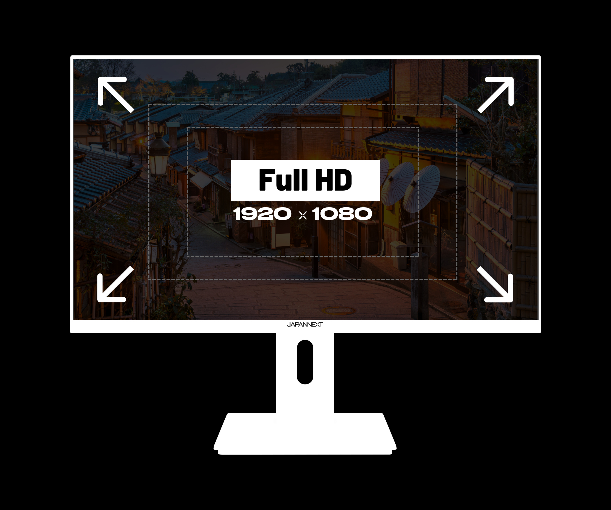 JAPANNEXT JN-I238FHD120F-HSP-W 23,8" Gaming Monitor 1920 x 1080 IPS 120 Hz Weiß