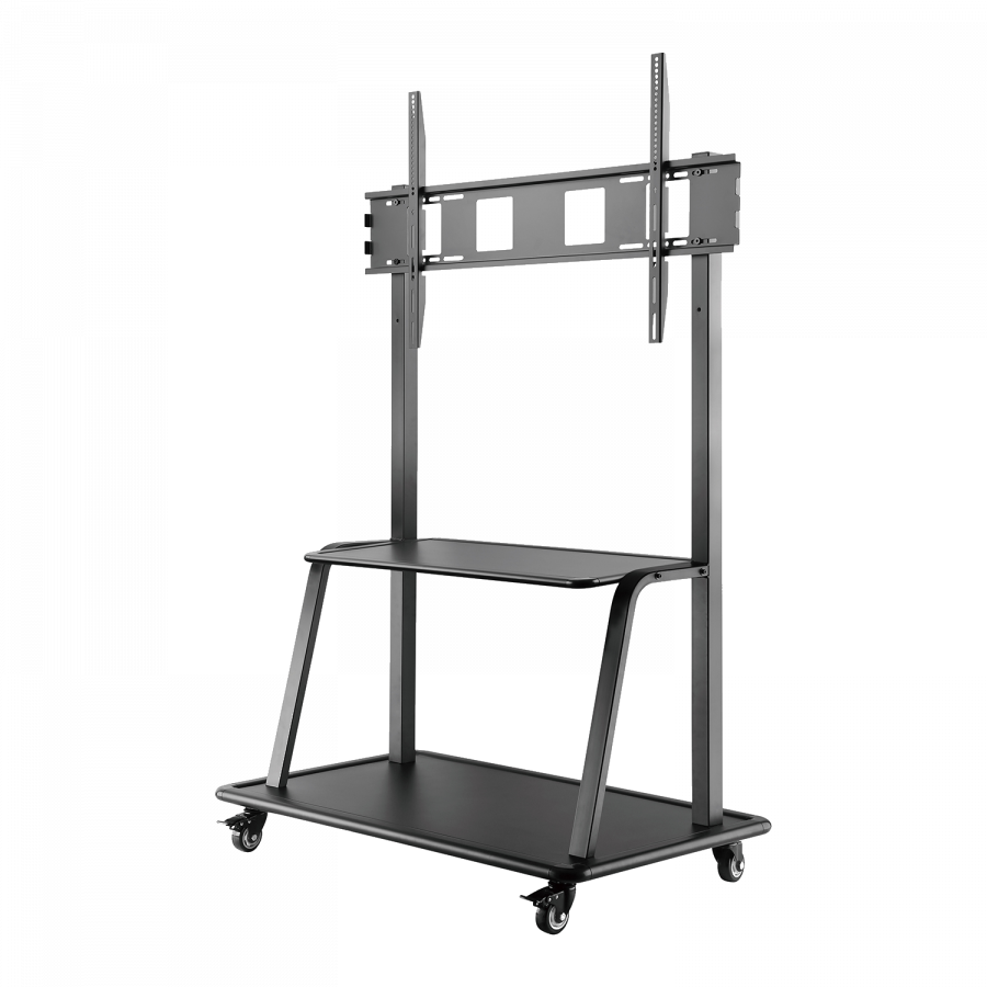 V7 TVCART3 Displaywagen für 60"–105" Displays 150 kg Traglast Schwarz