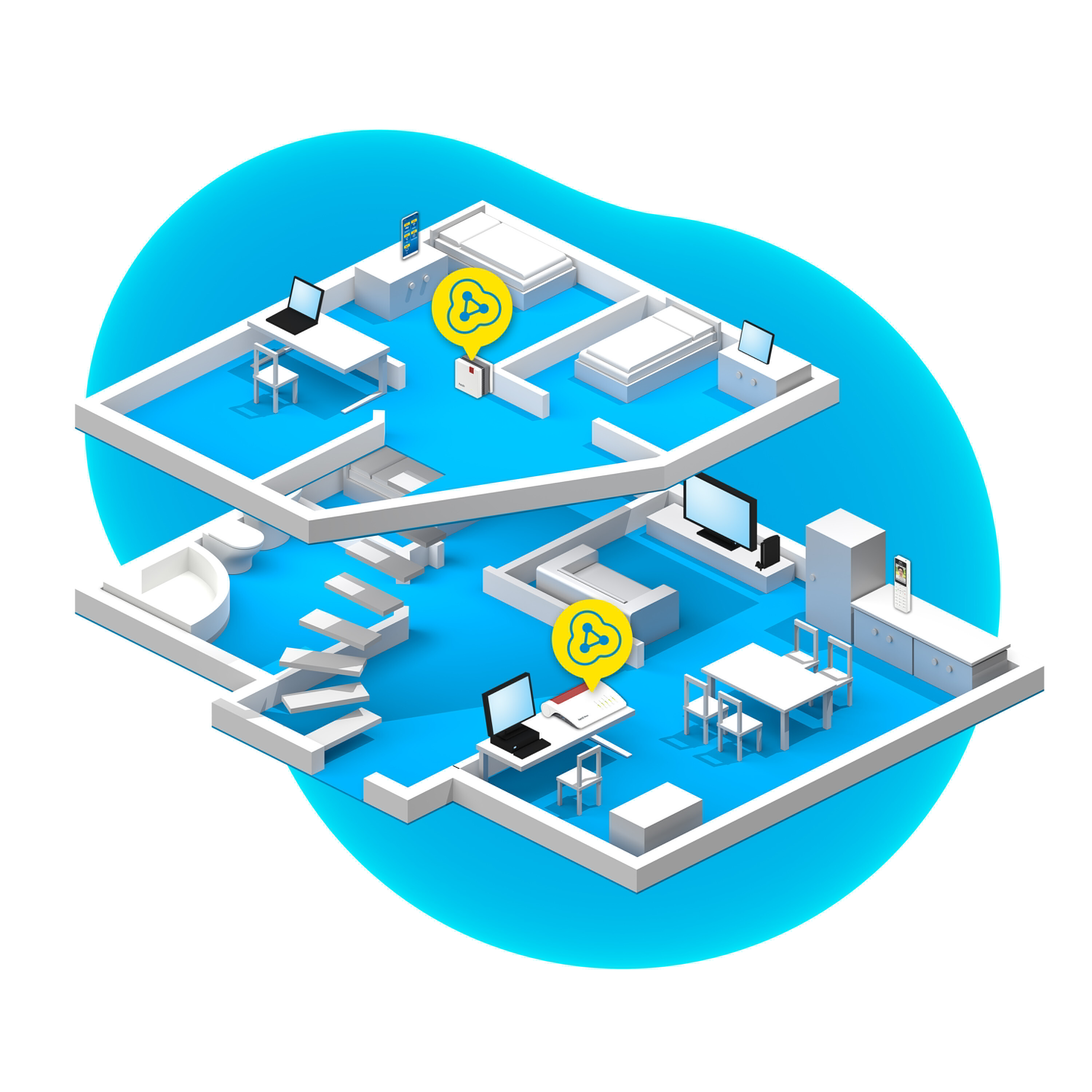 FRITZ! Repeater 1200 AX Wi-Fi 6 3000 Mbps Weiß