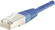 EXERTIS CONNECT Patchkabel F/UTP, CAT.5e, blau, 0,7 m Patchkabel mit besonders schmalem Knickschutz