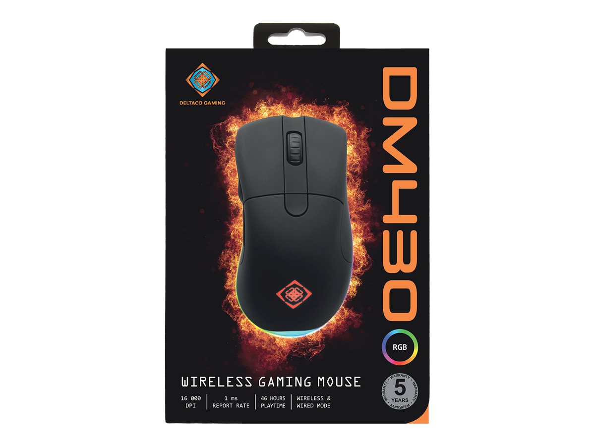 DELTACO GAMING GAM-107 Gaming-Maus USB 16000 DPI Schwarz