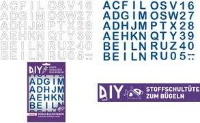 ROTH Bügelbuchstaben für DIY-Stoffschultüte, blau Bügelbuchstaben im Set, Blattformat: (B)150 x (H)210 mm - 1 Stück (658117)