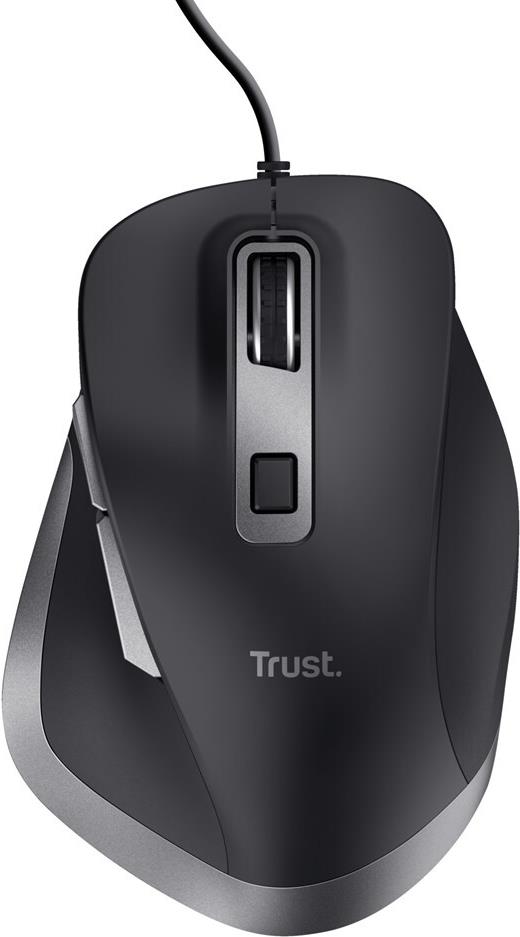 Trust Fyda Comfort Kabelgebundene Maus Optisch 5000 DPI 6 Tasten Rechtshänder 1,5 m USB Schwarz