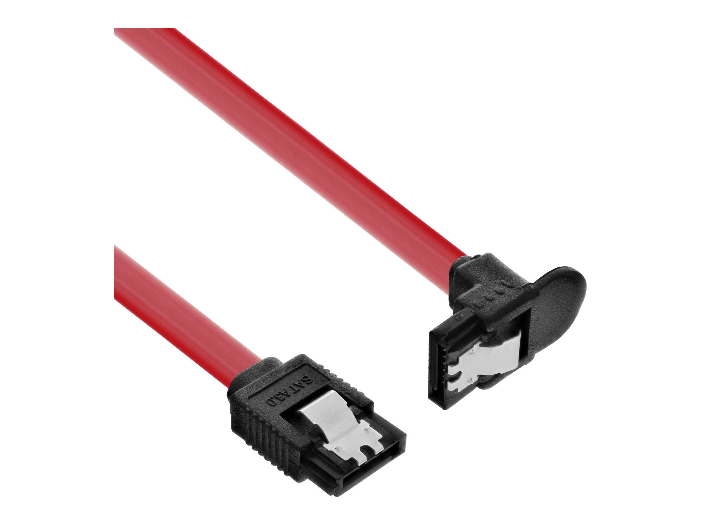 InLine SATA-Kabel SATA 6 Gb/s 50 cm 90°-Stecker Rot