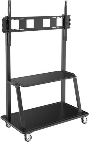 EATON TRIPPLITE Heavy-Duty Rolling TV Cart for 152,4cm 152,40cm (60") to 266,7cm 266,70cm (105") Flat-Screen Displays Locking Casters Black (DMCS60105XXDD)