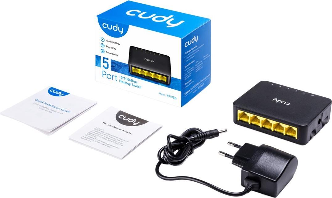 Cudy FS105D Fast Ethernet Switch 5 x 10/100 Schwarz