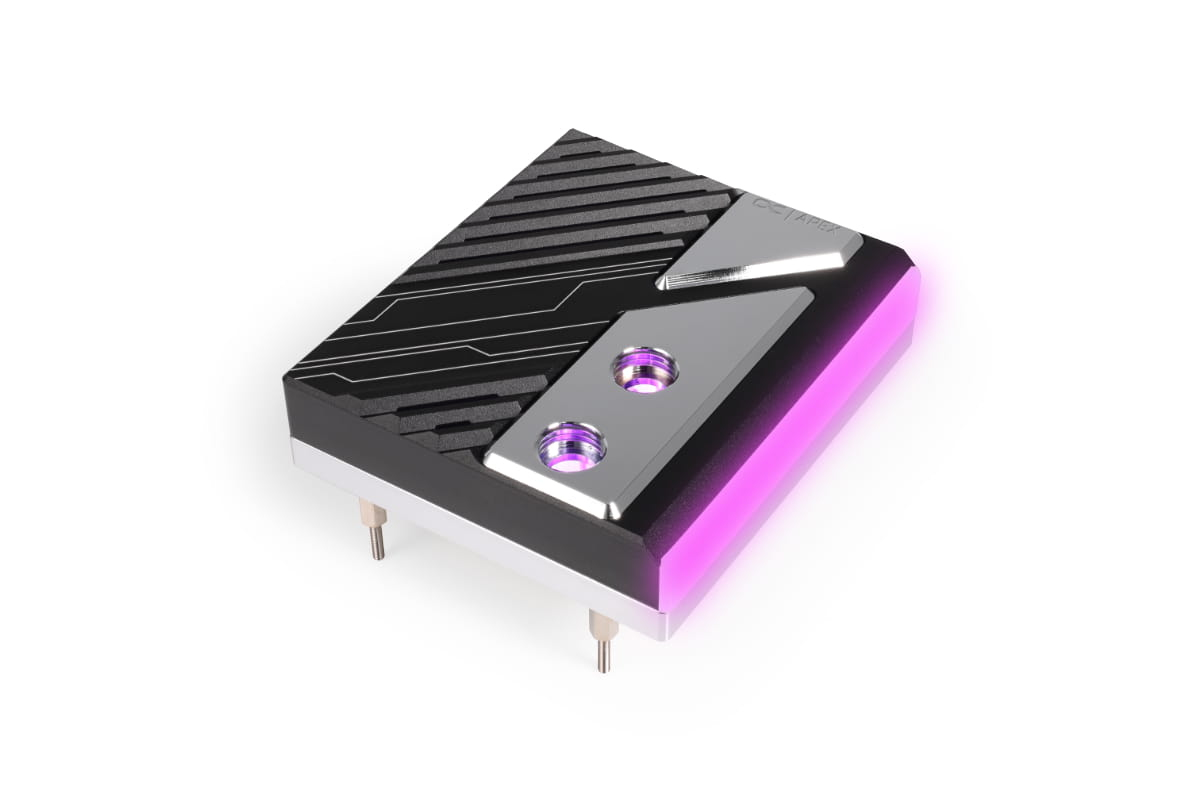 Alphacool Apex 1 CPU-Kühler AM5 Waterblock Schwarz mit Chromakzenten