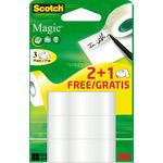 3M Scotch Klebefilm Magic 810, unsichtbar, Vorteilspack 19 mm x 15 m, matt/unsichtbar - 1 Stück (8-1915P3)