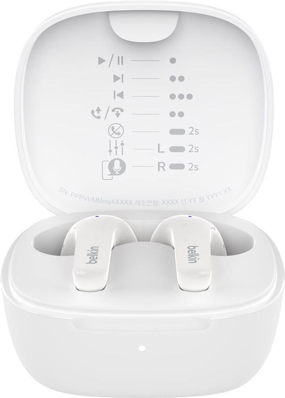 Belkin SoundForm Motion True Wireless Kopfhörer ANC 9 h Weiß