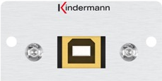 Kindermann 7444000528. Buchsen-Typ: USB B, Module Menge (max): 1 Modul(e). Produktfarbe: Aluminium, Material: Aluminium. Tiefe (min): 4,2 cm (7444000528)