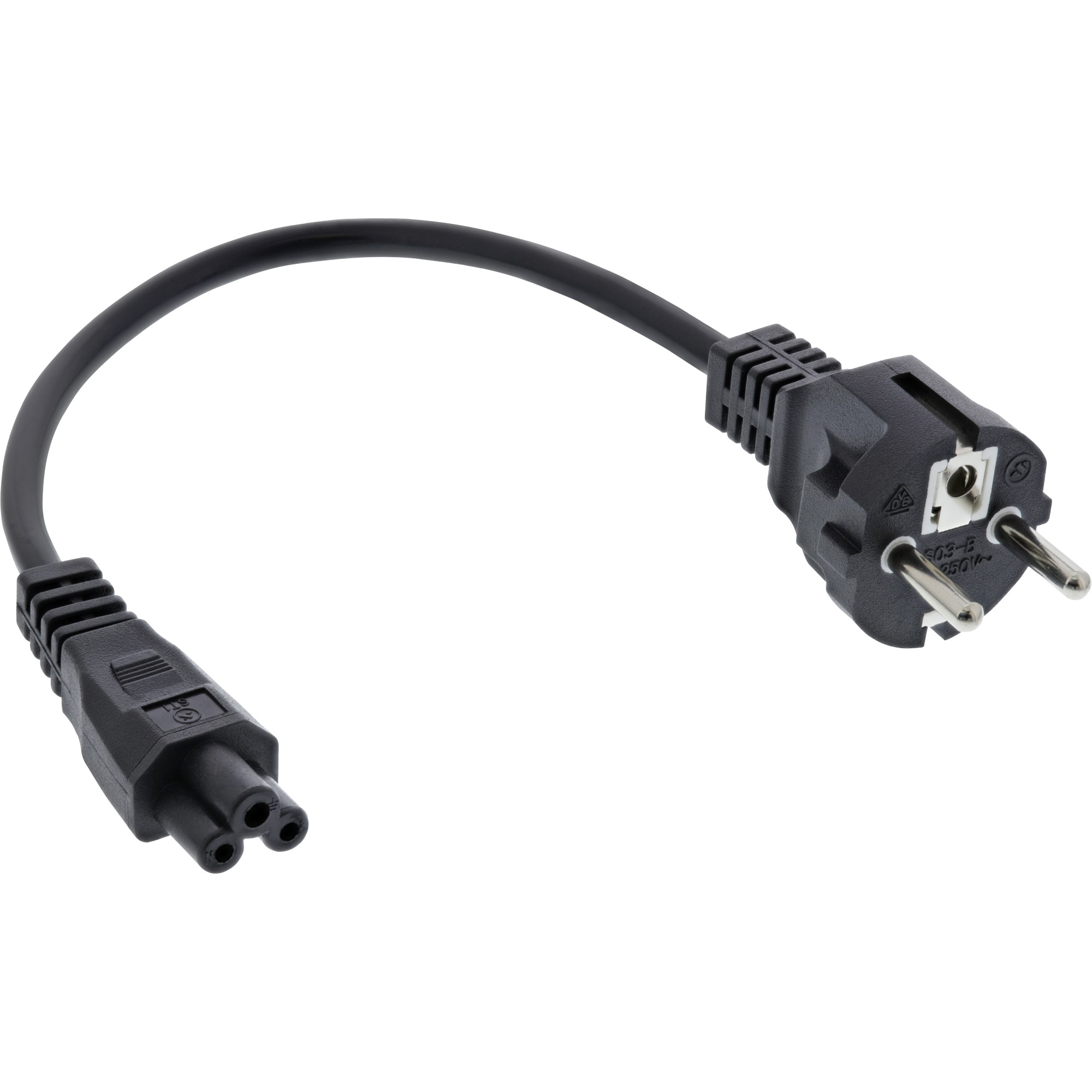 InLine Netzkabel CEE 7/7 zu IEC 60320 C5 10 m Schwarz