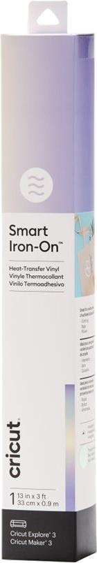 Cricut Smart Iron-On Holographic. Produkttyp: Hitzebeständige Vinylrolle, Produktfarbe: Blau, Färbung: Muster. Breite: 330 mm, Länge (mm): 900 mm (2008680)