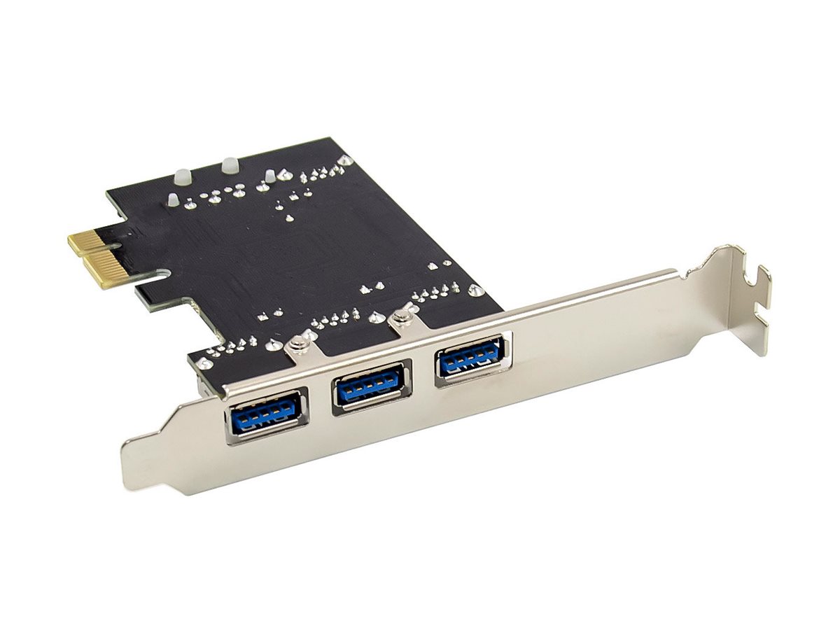 InLine PCIe 2.0 Karte 3+1x USB 3.2 Gen.1 mit Molex 4-Pin Stromanschluss