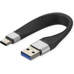 ROLINE USB 3.2 Gen 2 Silikonkabel, C-A, ST/ST, 10Gbit/s, Emark, schwarz, 11 cm (11.02.9017)