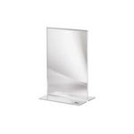 sigel Tischaufsteller, Acryl, DIN A4, gerade, glasklar beidseitige Präsentation, mit geraden Standfüßen (TA220)