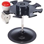 WEDO Stempelträger 8-fach, rund, schwarz Teller aus pulverbeschichtetem Metall, Säule vernickelt (64 801)