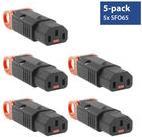 ACT C13 IEC Lock+ rewireable connector black, PA130100BK, 5-Pack (AK5322)