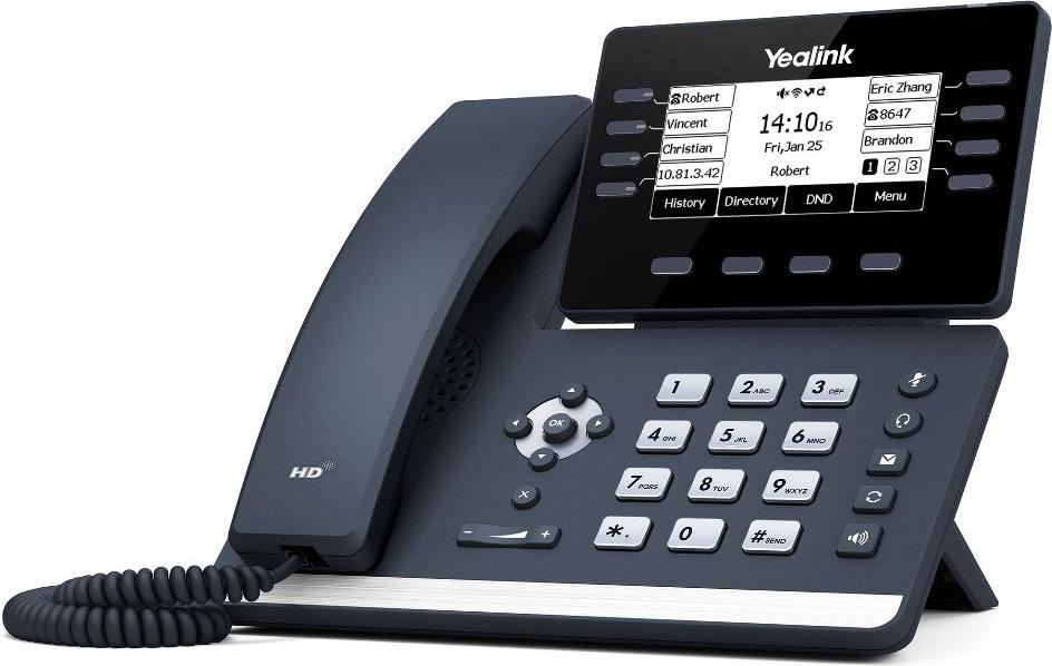 Yealink SIP-T53W VoIP-Telefon mit Bluetooth 4.2, Wi-Fi und 12 Leitungen, Grau (geöffnet)