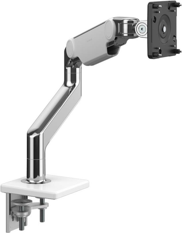 HUMANSCALE M8.1 Mon Arm Sing Mon Alum/Wh 2Pc Clamp (M81CMWBTB)