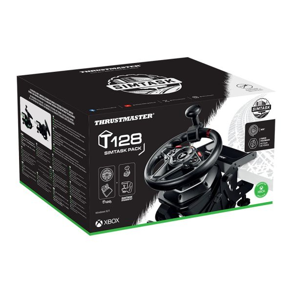 ThrustMaster T128 SimTask Pack Lenkrad- und Pedale-Set Kabelgebunden Schwarz