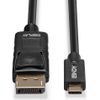 Lindy - USB-/DisplayPort-Kabel - USB-C (M) bis DisplayPort (M) - USB 3,1 / DisplayPort 1,2 - 5,0m - rund, aktiv, unterstützt 4K 60 Hz (4096 x 2160) - Schwarz (43305)