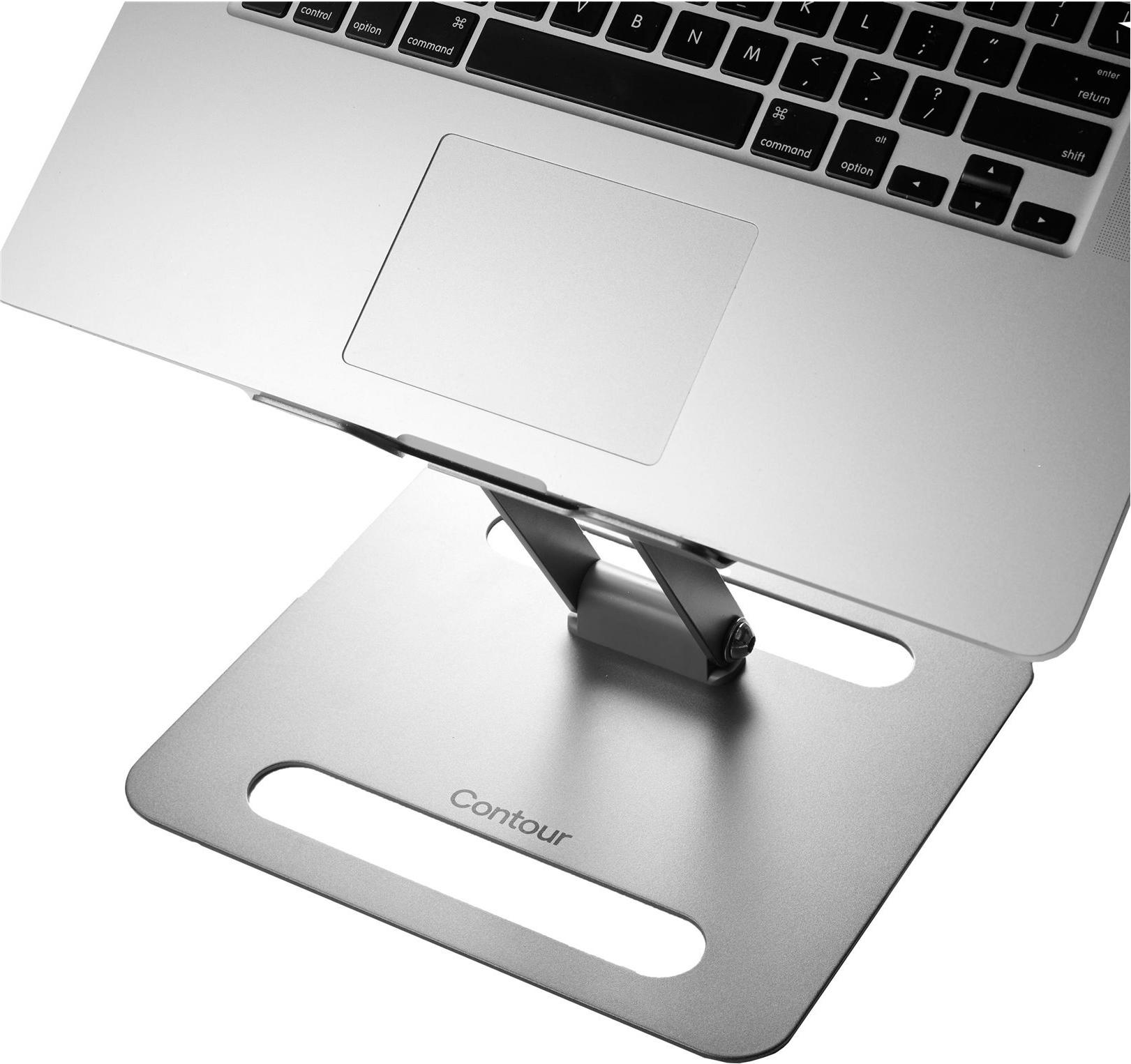 Contour Laptop Riser Stahl Notebook-Ständer Grau