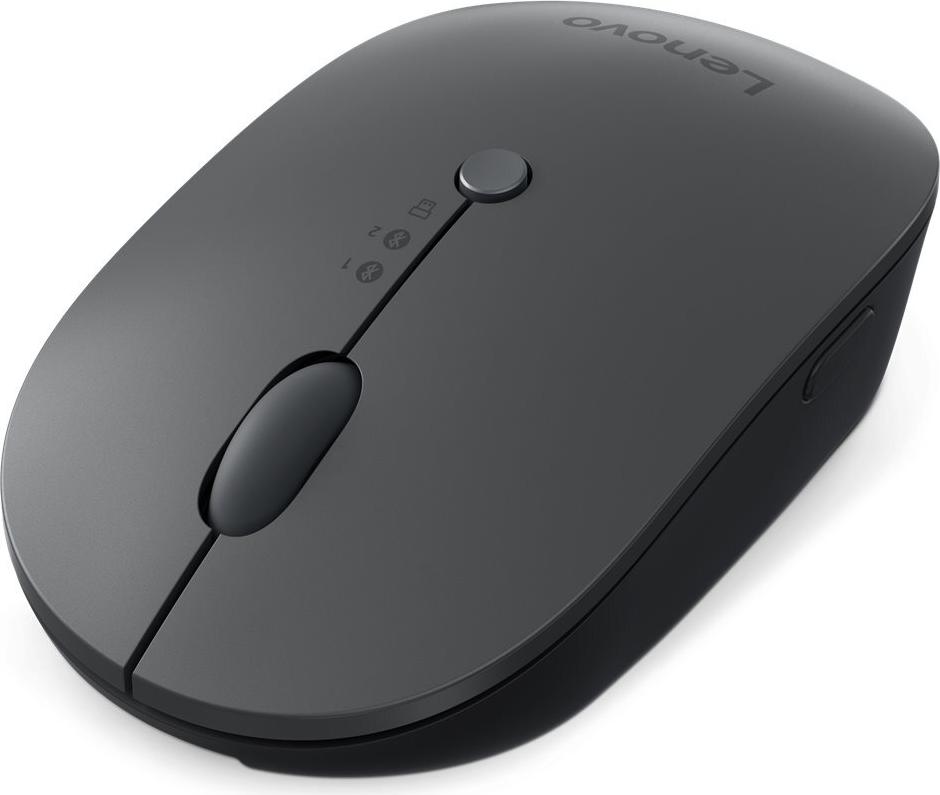 Lenovo Multi-Device X9 Maus 2400 DPI Bluetooth 5.0 2.4 GHz Donnergrau (oben), Blitzschwarz (unten)