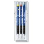 STAEDTLER Druckbleistift Mars micro, 3er Etui versenkbare Spitze, mit Radierer, rutschfeste Gummi-Griff- (775 SC WP3)