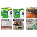 Swiffer Trocken-Bodenwischtücher, 18er Nachfüllpackung fängt und schließt 3x mehr Staub, Schmutz und Haare - 1 Stück (8006530389488)
