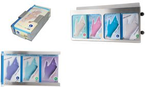 HYGOSTAR Spenderhalter für Einweghandschuhe, 3-fach aus Edelstahl, rostfrei, - 1 Stück (88937)